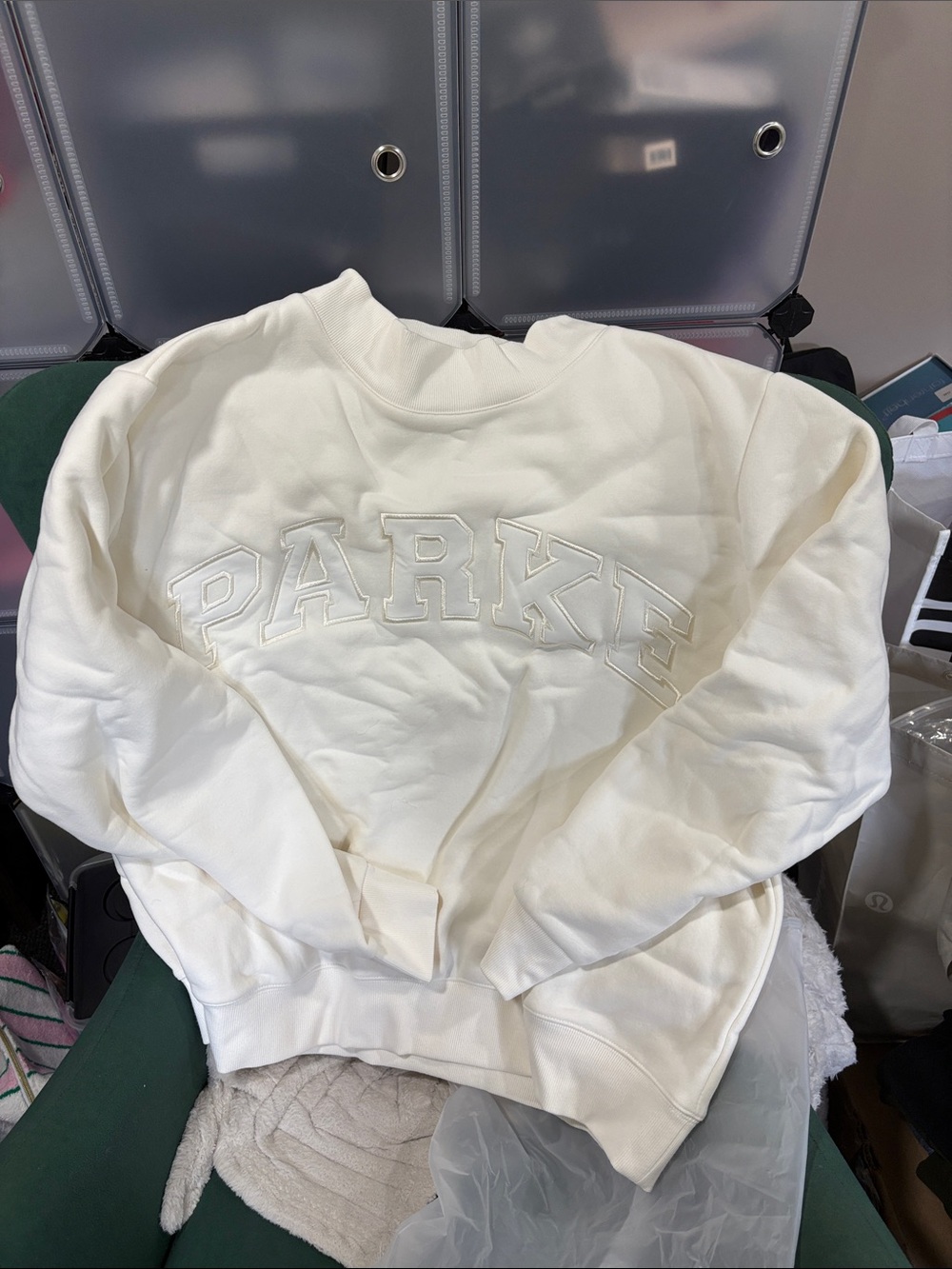 Parke mock neck bridal ivory white rare sold out